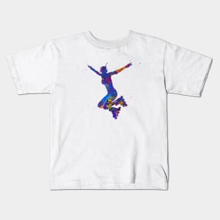 Roller skating girl Kids T-Shirt